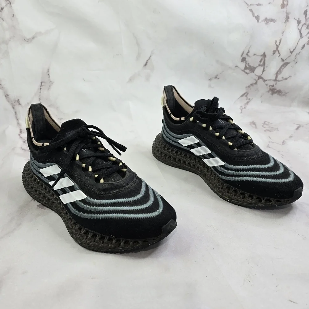 Adidas Mens 7.5 40.5 4D FWD X Parley Core Black Running Shoes Sneakers Recycled